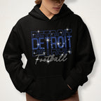 Detroit Rhinestone Football Shirt: Sparkling Gameday Pride