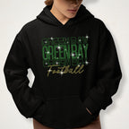 Green Bay Rhinestone Football Gameday Shirt: Sparkling Sports Apparel