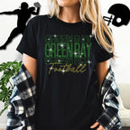 Green Bay Rhinestone Football Gameday Shirt: Sparkling Sports Apparel