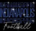Indianapolis Rhinestone Football Shirt: Retro Gameday Sparkle