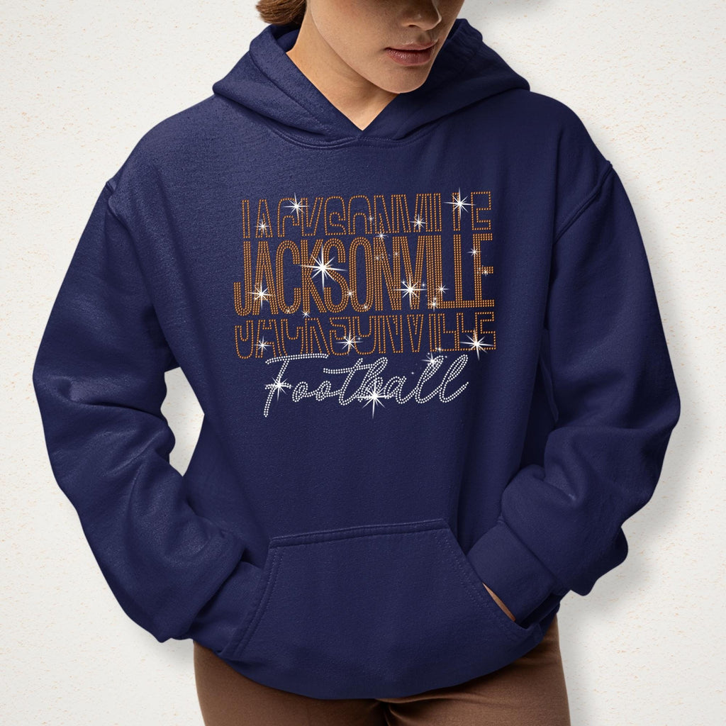 Jacksonville Rhinestone Football Shirt: Sparkling Gameday Sweater