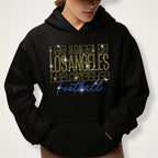 Los Angeles Rhinestone Football Shirt: Sparkling Gameday Fan Apparel