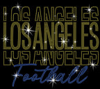 Los Angeles Rhinestone Football Shirt: Sparkling Gameday Fan Apparel