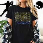 Los Angeles Rhinestone Football Shirt: Sparkling Gameday Fan Apparel