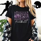 Minnesota Rhinestone Football Shirt: Sparkling Gameday Apparel