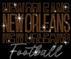 New Orleans Rhinestone Football Shirt: Sparkling Gameday Outfit