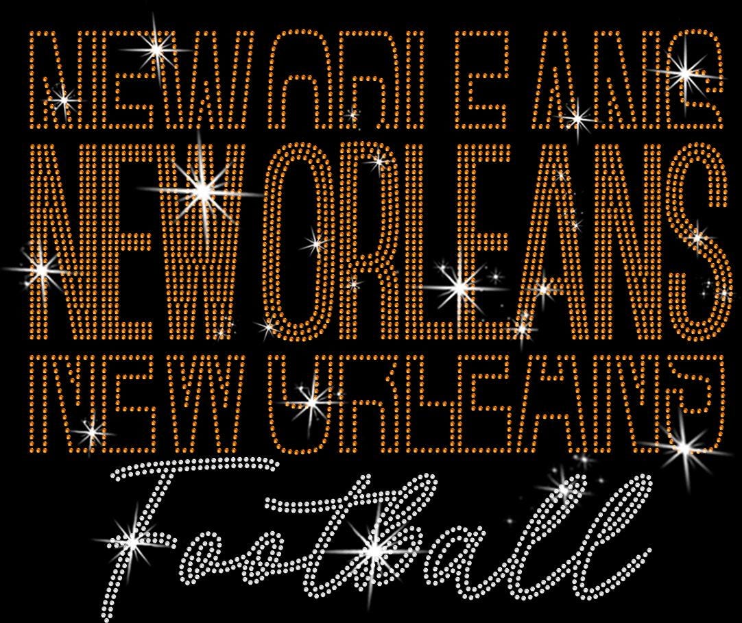 New Orleans Rhinestone Football Shirt: Sparkling Gameday Outfit