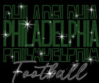 Philadelphia Rhinestone Football Shirt: Sparkling Gameday Tee