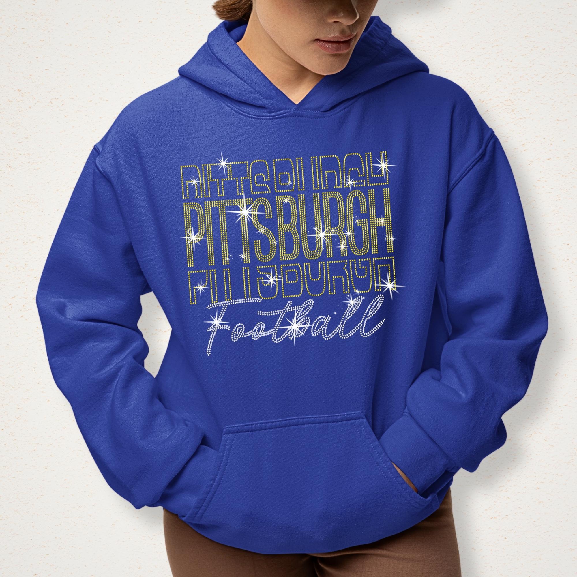 Pittsburgh Rhinestone Gameday Shirt: Retro Football Fan Tee