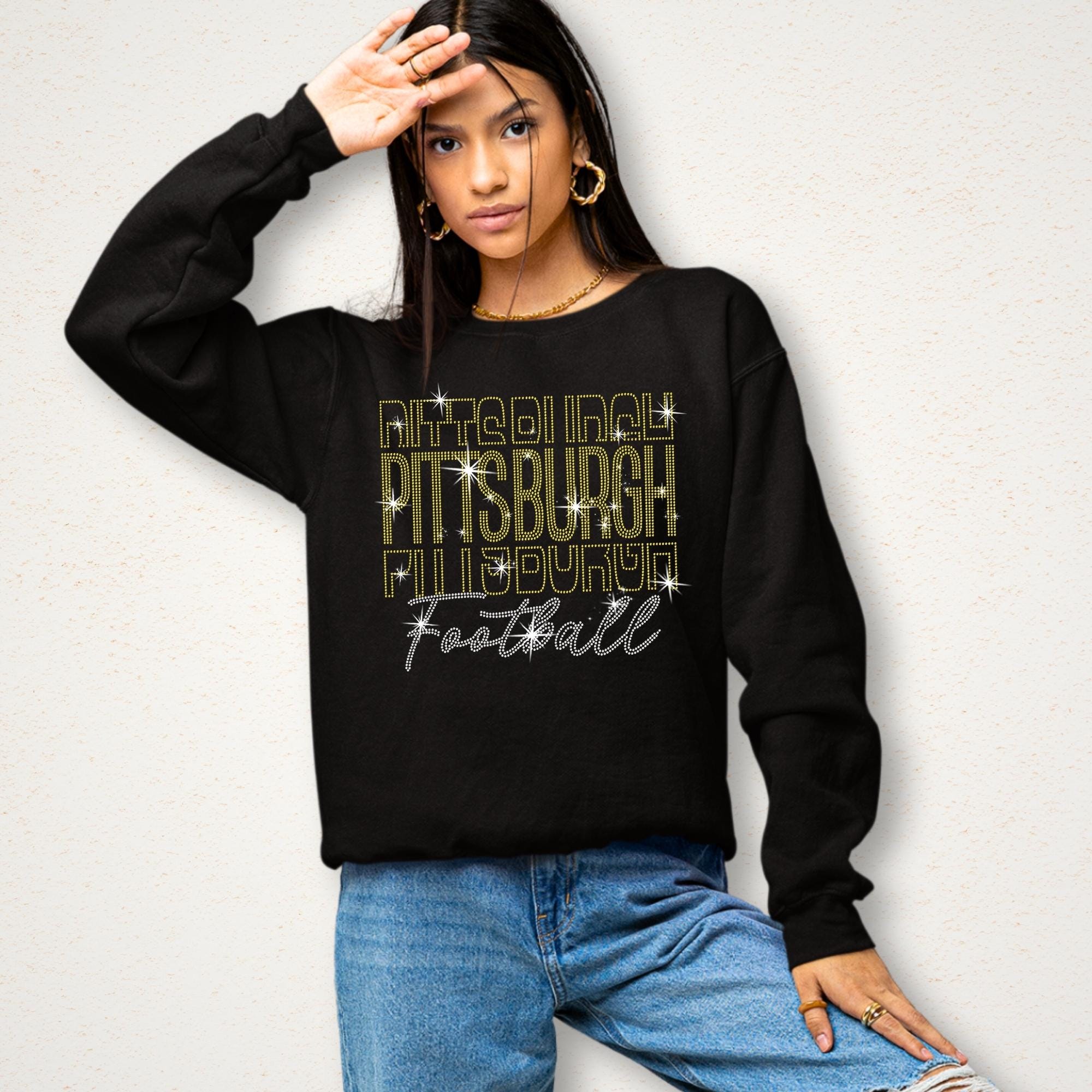 Pittsburgh Rhinestone Gameday Shirt: Retro Football Fan Tee Secondary image