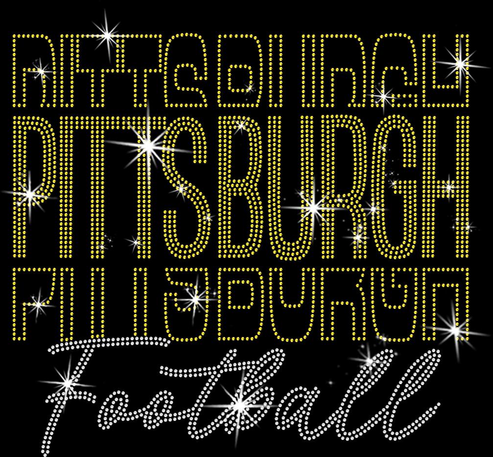Pittsburgh Rhinestone Gameday Shirt: Retro Football Fan Tee