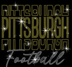Pittsburgh Rhinestone Gameday Shirt: Retro Football Fan Tee
