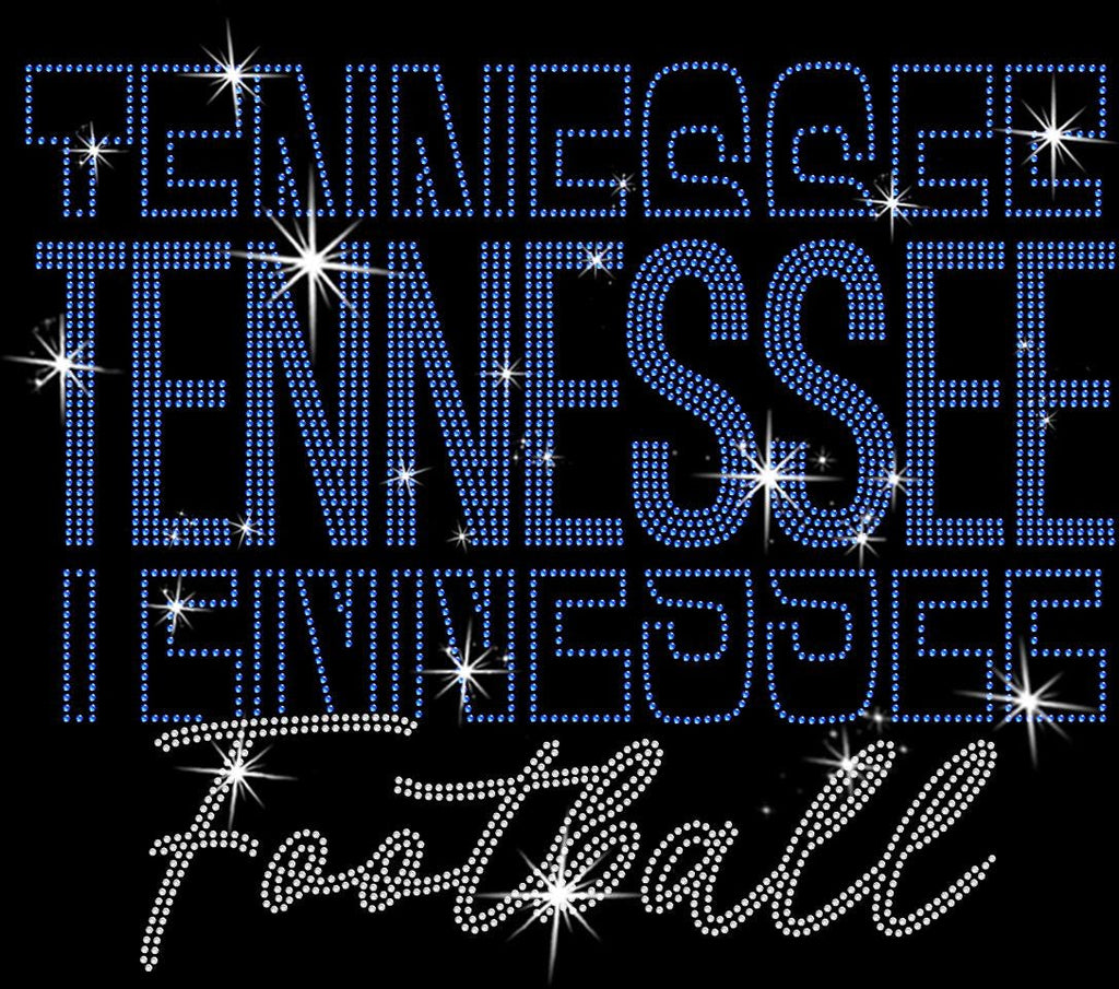 Tennessee Rhinestone Football Shirt: Sparkling Gameday Fan Apparel