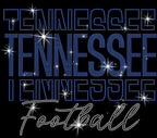 Tennessee Rhinestone Football Shirt: Sparkling Gameday Fan Apparel