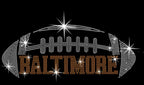 Baltimore Rhinestone Football T-Shirt: Vintage Style Sports Tee