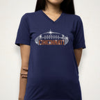Cincinnati Rhinestone Football T-Shirt: Game Day Glitter Design