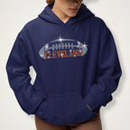 Cleveland Rhinestone Football T-Shirt: Game Day Fan Apparel