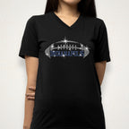 Indianapolis Rhinestone Football T-Shirt: Groovy Bling Tee