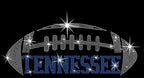Tennessee Rhinestone Football Fan T-Shirt: Sparkling Unisex Tee