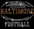 Baltimore Rhinestone Football T-Shirt: Dazzling Team Spirit Tee