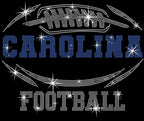 Carolina Rhinestone Football Team T-Shirt: Shiny Glitter Game Day Tee