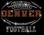 Denver Rhinestone Football Fan T-Shirt: Sparkling Sunday Style