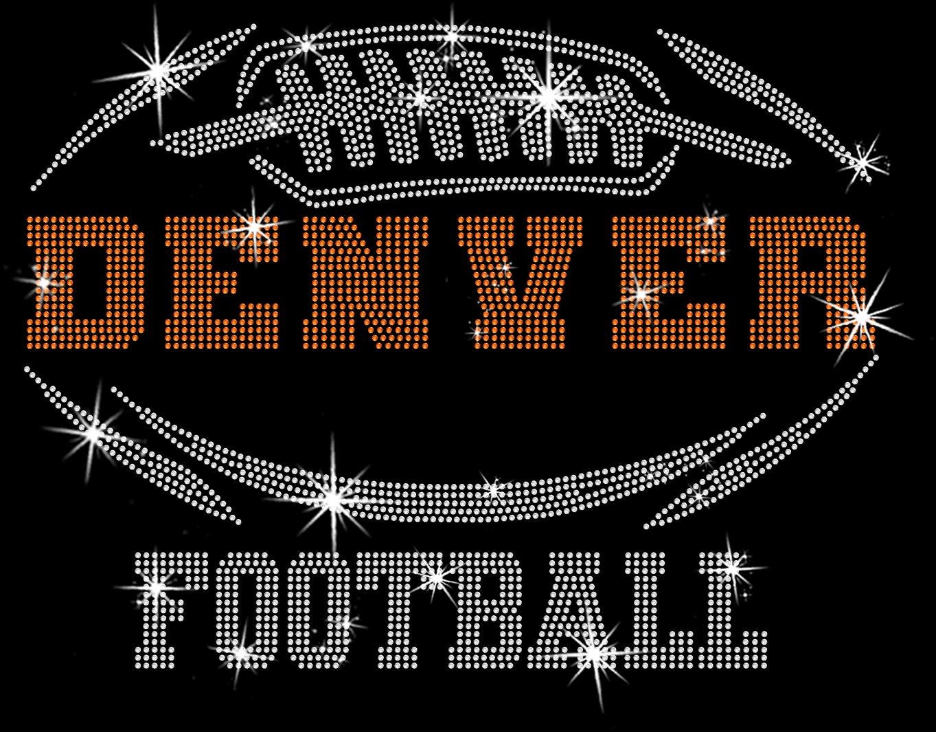 Denver Rhinestone Football Fan T-Shirt: Sparkling Sunday Style
