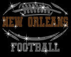 New Orleans Rhinestone Football T-Shirt: Game Day Fan Apparel