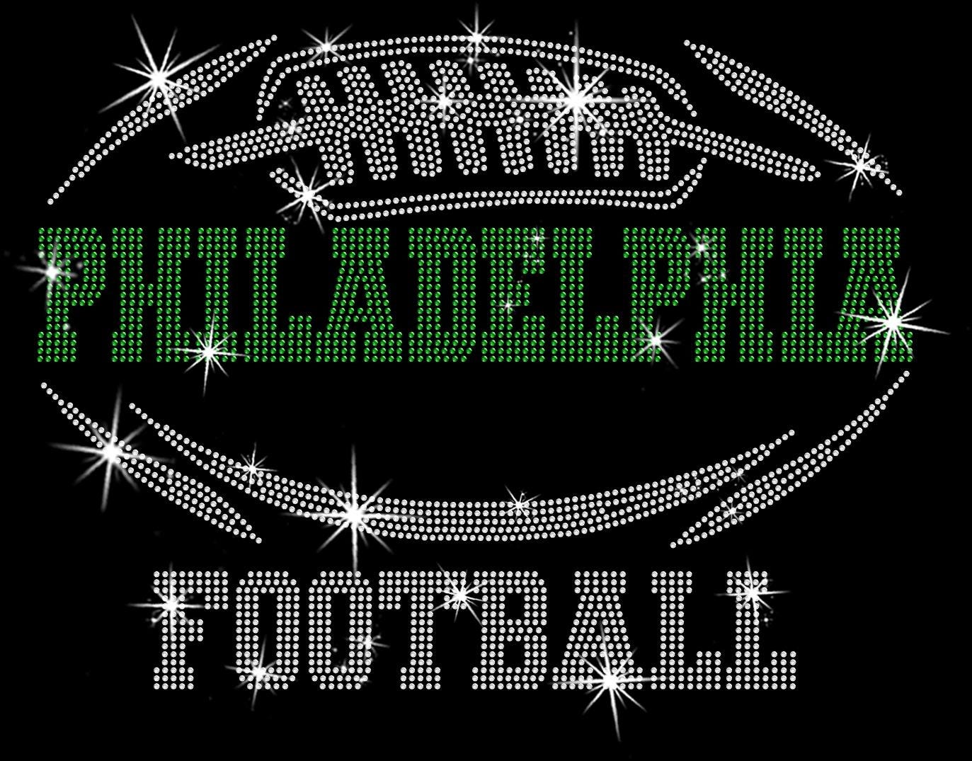 Philadelphia Rhinestone Football T-Shirt: Game Day Fan Tee