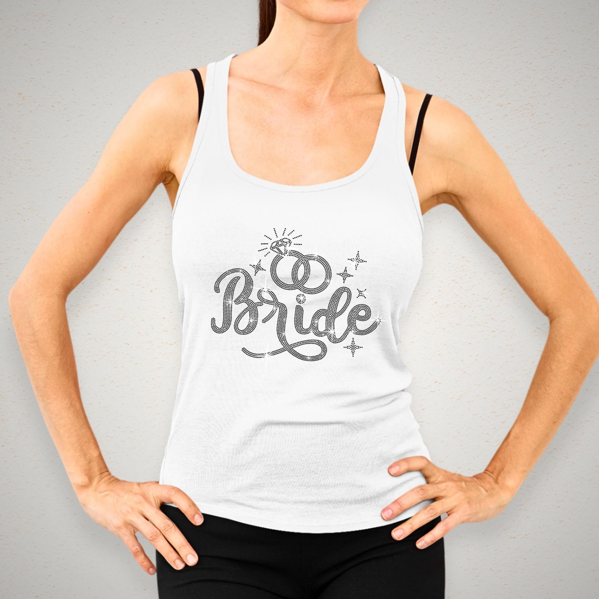 Sparkly Rhinestone Bride Shirt: Bridal Shower Gift, Trendy Wedding Tee