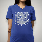 Carolina Rhinestone Football Shirt: Game Day Fan Apparel