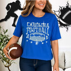 Carolina Rhinestone Football Shirt: Game Day Fan Apparel