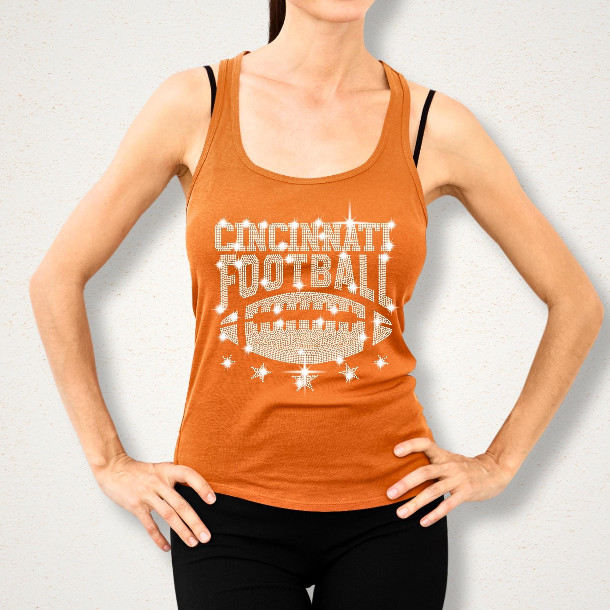 Cincinnati Rhinestone Football Shirt: Game Day Tee
