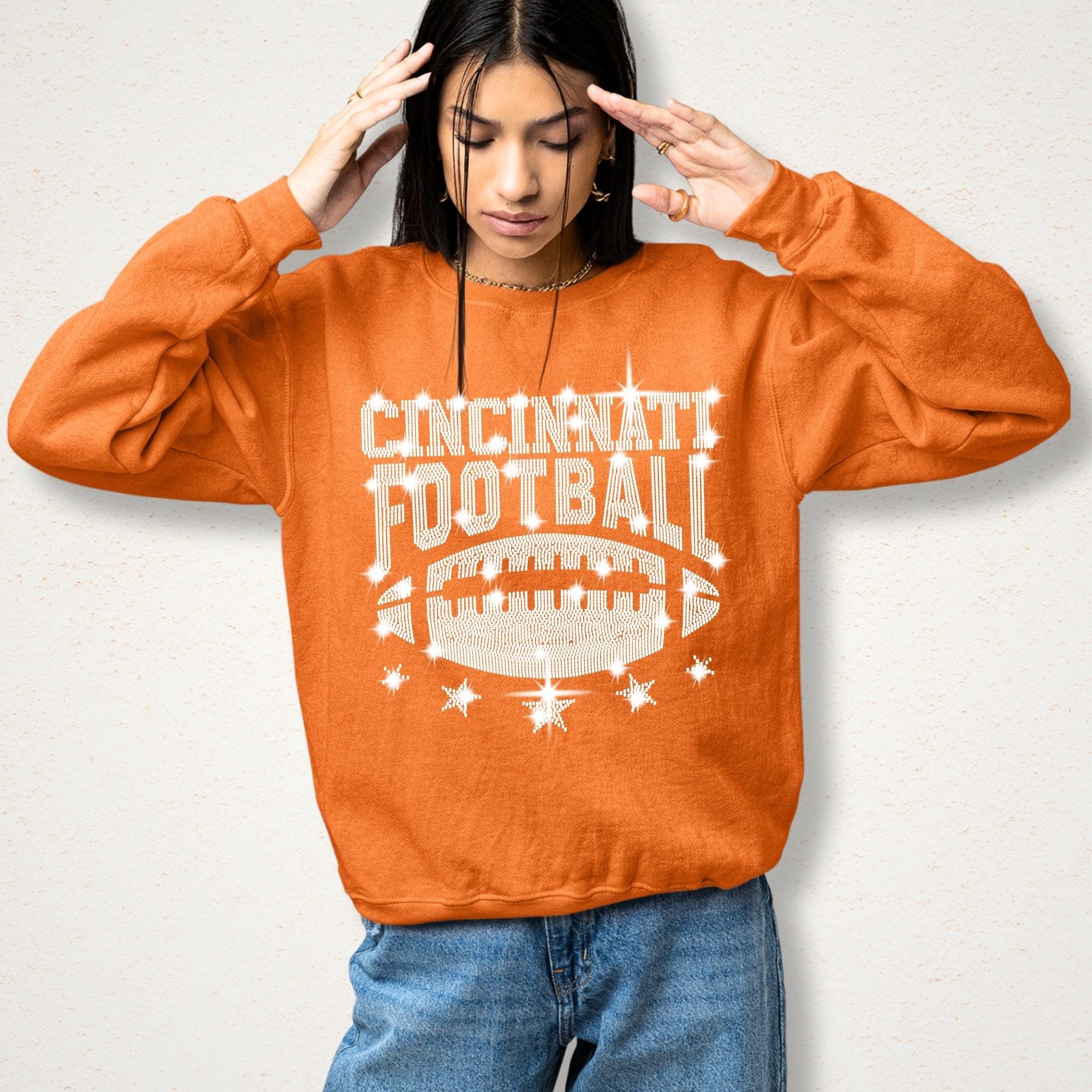 Cincinnati Rhinestone Football Shirt: Game Day Tee