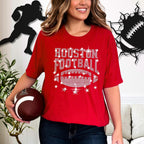 Houston Rhinestone Football Shirt: Game Day Glitter Top
