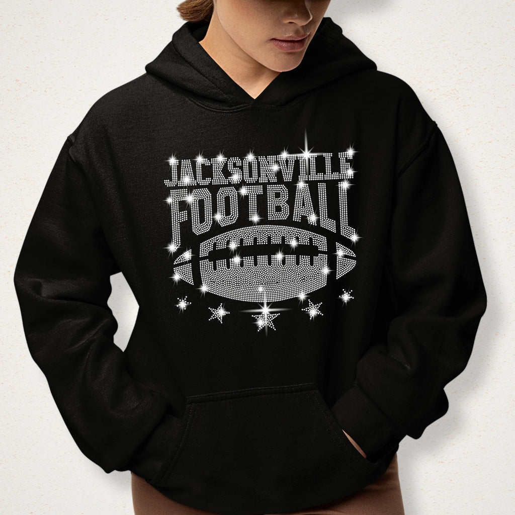 Jacksonville Rhinestone Football Shirt: Game Day Tee