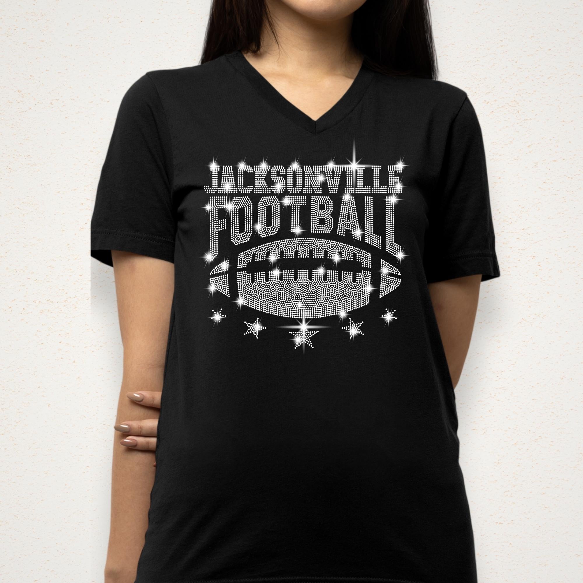Jacksonville Rhinestone Football Shirt: Game Day Tee Secondary image