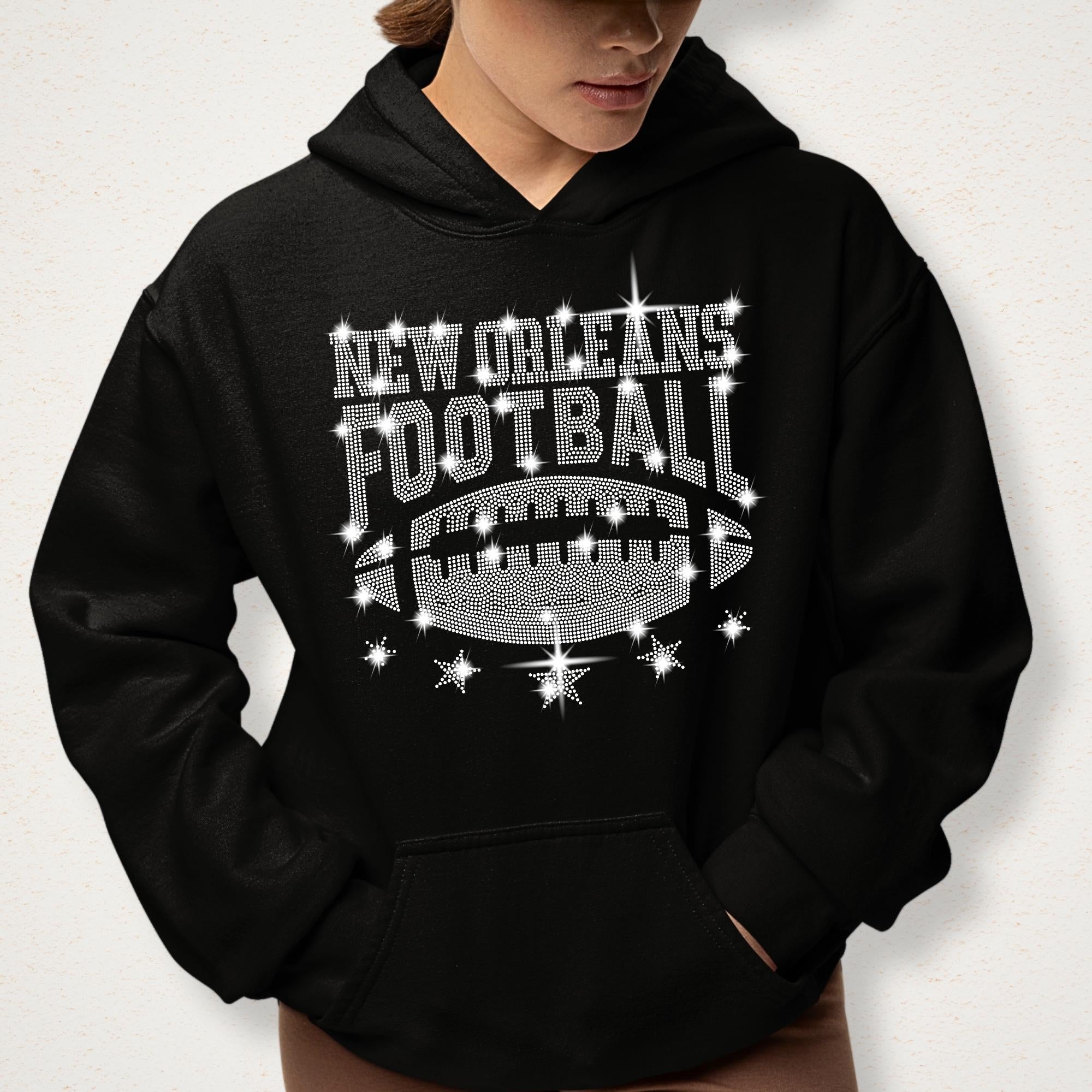 New Orleans Rhinestone Football Shirt: Game Day Tee, Fan Gift Secondary image