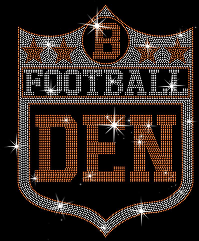 Denver Vintage Style Football Rhinestone Shirt: Sports Fan Gift