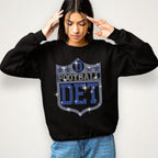 Detroit Vintage Style Football Sweatshirt: Rhinestone Lions Fan Gift