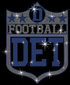 Detroit Vintage Style Football Sweatshirt: Rhinestone Lions Fan Gift