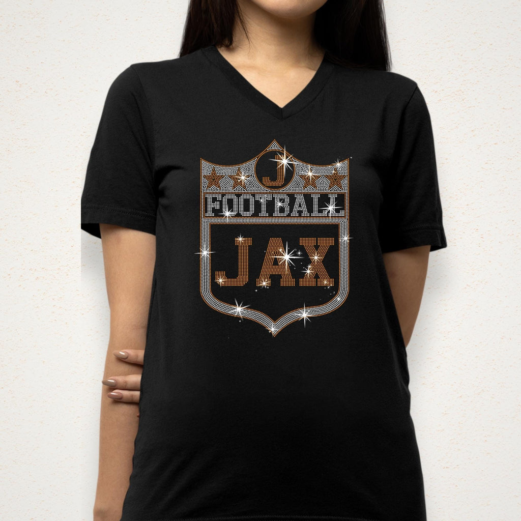 Jacksonville Rhinestone Football Shirt: Vintage Style Sweatshirt
