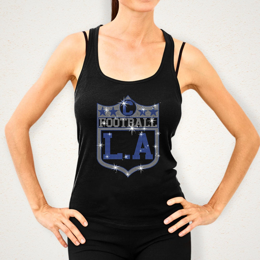 Los Angeles Vintage Style Football Rhinestone Shirt