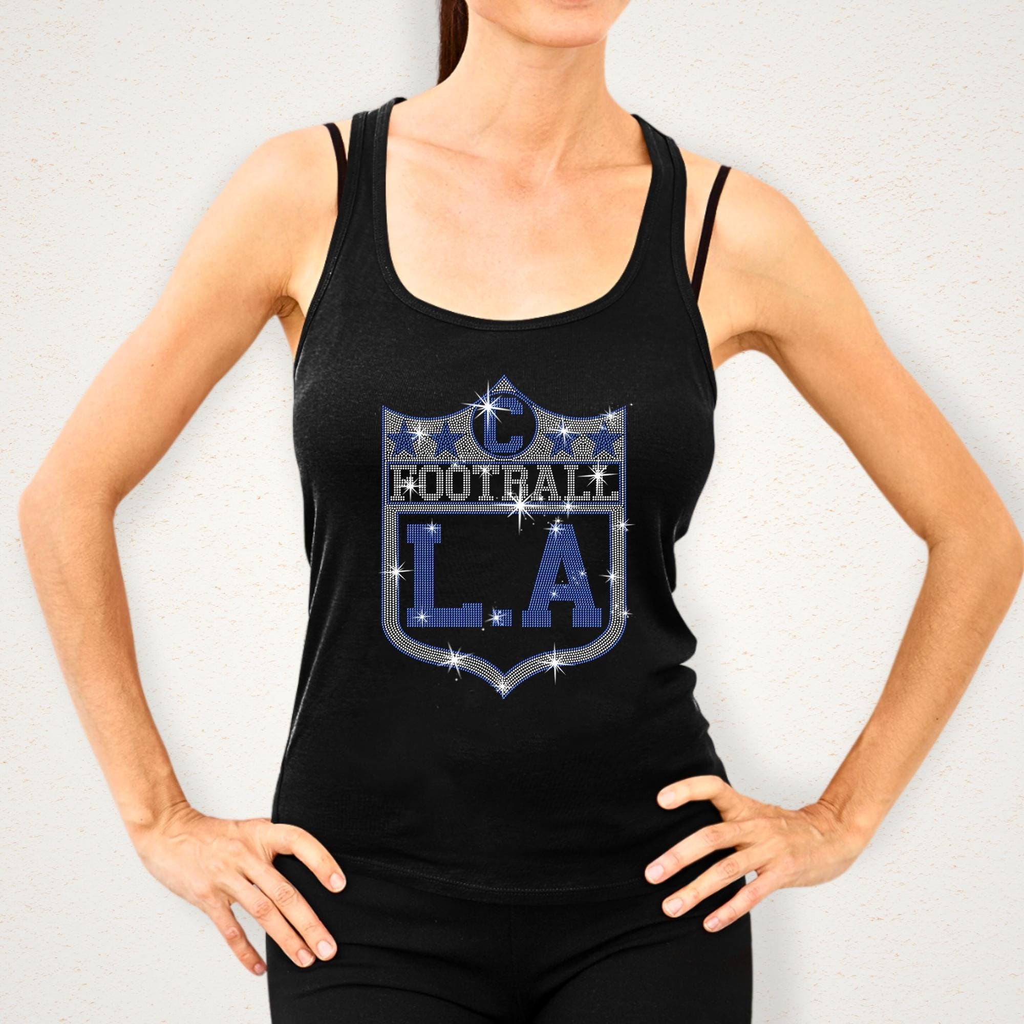 Los Angeles Vintage Style Football Rhinestone Shirt