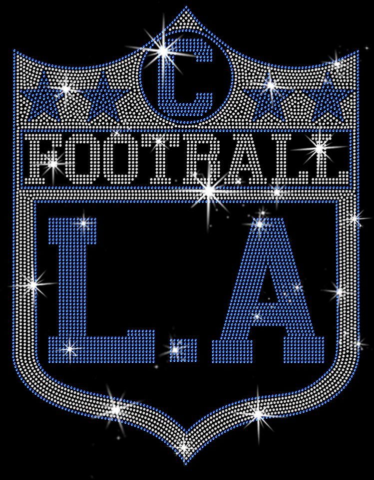 Los Angeles Vintage Style Football Rhinestone Shirt