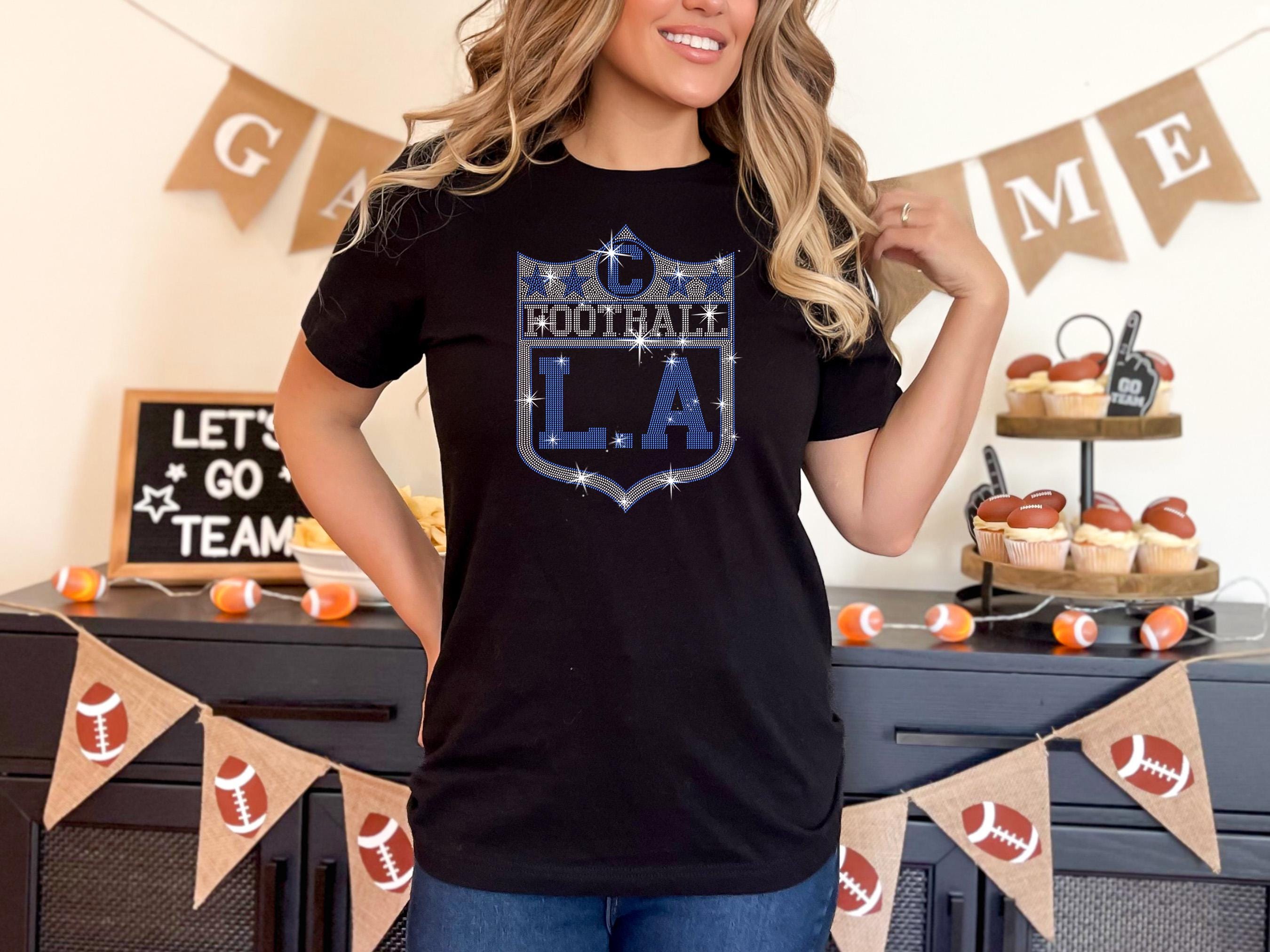 Los Angeles Vintage Style Football Rhinestone Shirt