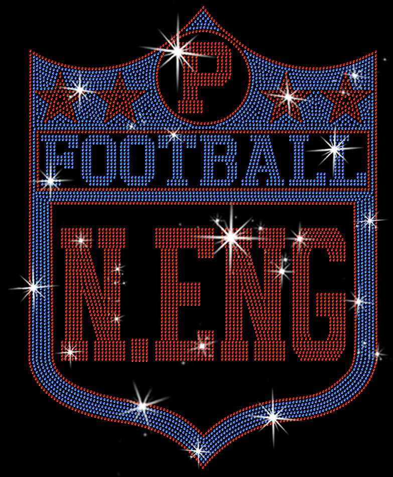 Rhinestone New England Football Fan Shirt: Stylish Game Day Tee