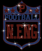Rhinestone New England Football Fan Shirt: Stylish Game Day Tee