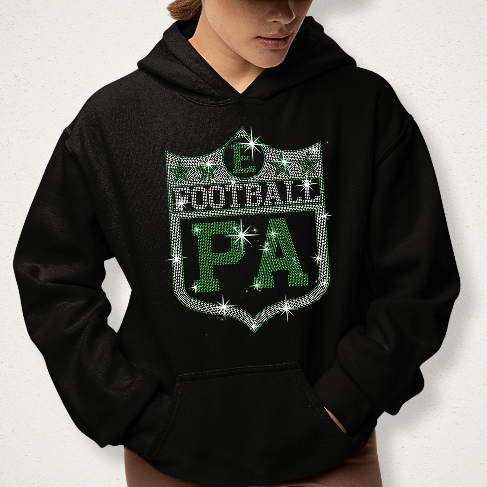 Philadelphia Rhinestone Football Shirt: Eagles Fan Gear