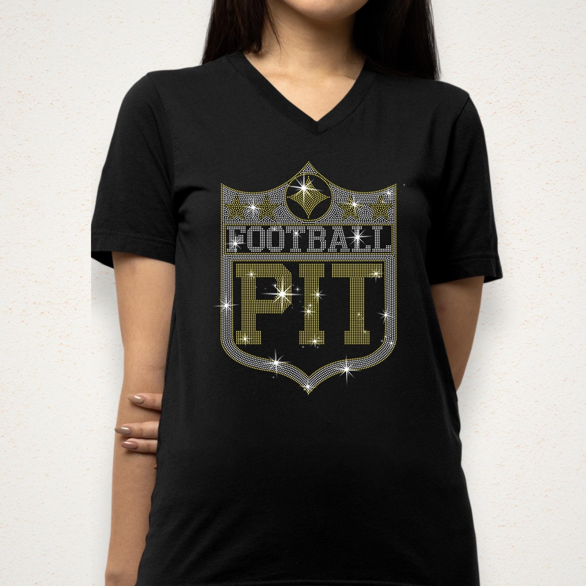 Pittsburgh Rhinestone Football Shirt: Steelers Tailgate Hoodie